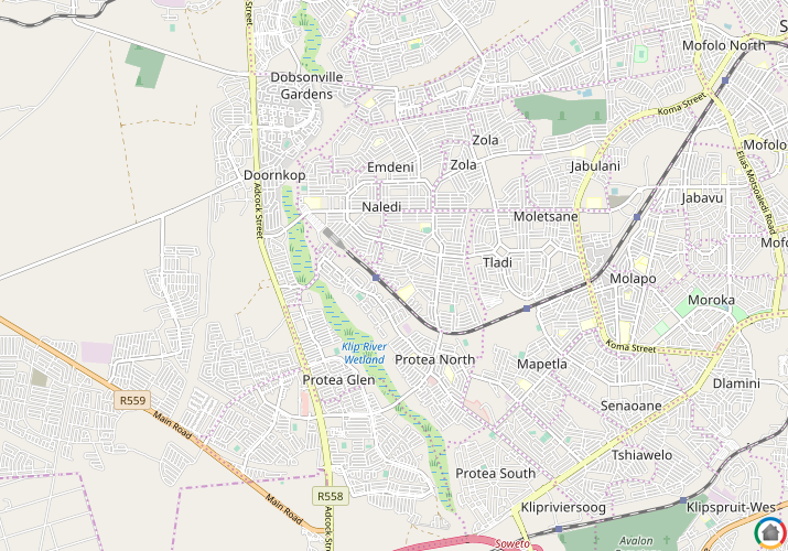 Map location of Naledi